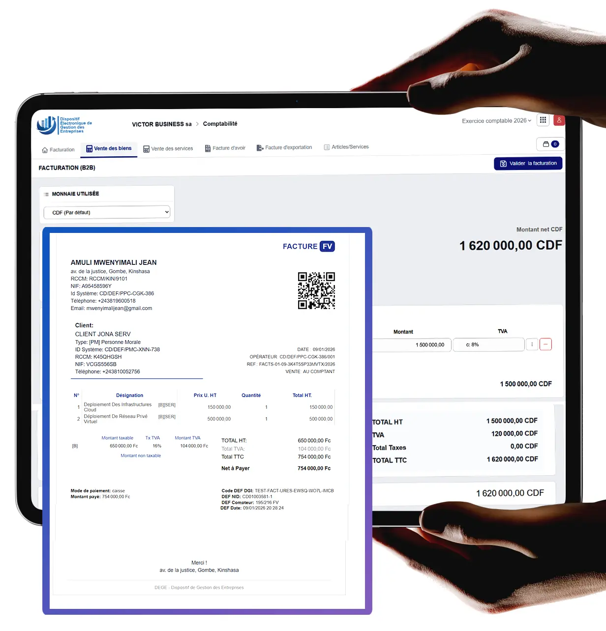 Facture Normalisée avec QR Code